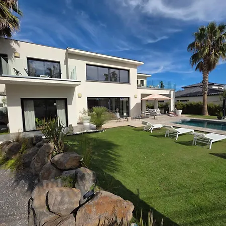 Villa Camarines Cap D Agde 50 M Des Plages De Rochelongue-Piscine Privee *