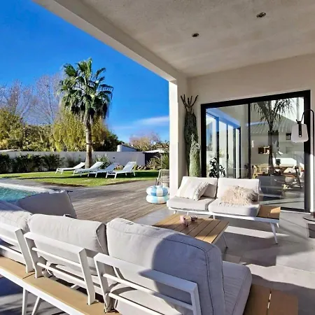 Villa Camarines Cap D Agde 50 M Des Plages De Rochelongue-Piscine Privee